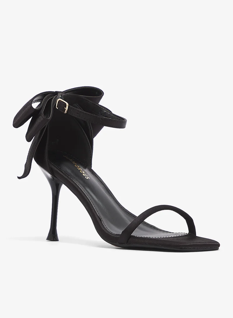 GLAMOROUS Bow Detail Heeled Sandals